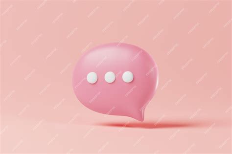 Premium Photo | Pink chat bubble isolated on pink background online ...