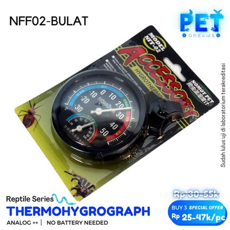 Jual PROMO HYGROMETER THERMOMETER ANALOG KANDANG REPTIL TORTO NOMOY ...