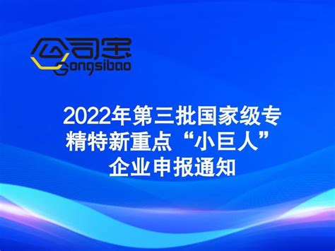 公司宝|2022年湖南省专精特新“小巨人”企业培育申报条件 - 哔哩哔哩