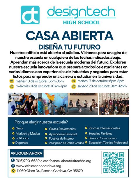 Here is our new schedule of events for Design Tech High School Rancho ...