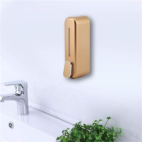 RITZYA Wall Mounted Oval Shaped Soap Dispenser ( Gold )