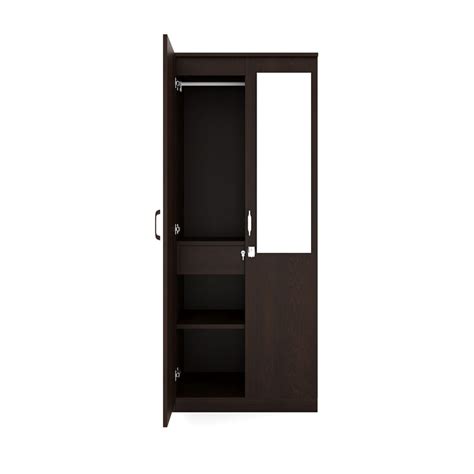 Buy Nilkamal Riva 2 Door Wardrobe with Mirror (New Wenge) Online In India