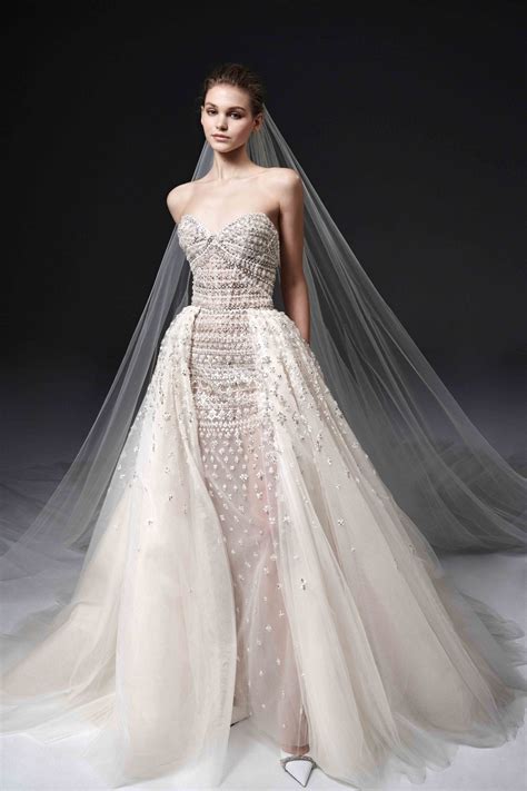 Embellished Fit-and-Flare and Overskirt | Kleinfeld Bridal