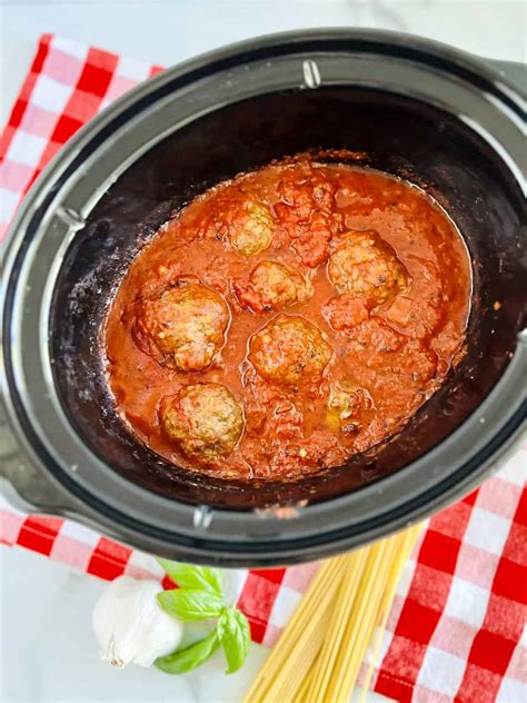 Slow Cooker Italian Meatballs and Sauce - The Short Order Cook