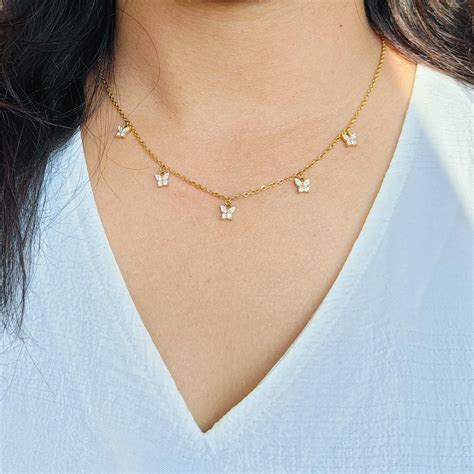 Charming Butterfly 18kt Gold Plated Luxury Necklace – AaRNA Jewels