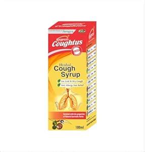 Buy Coughtus Herbal Cough Syrup, Ayurvedic Medicine for Cold and Dry ...