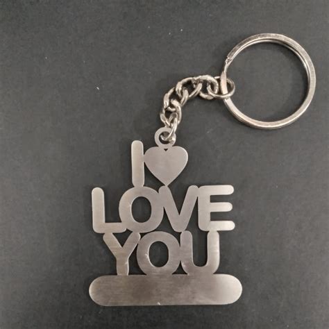 Stainless Steel Keychain ( I love you ) – For Marking – Deeher Gifts