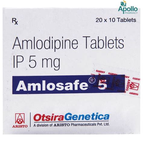 Amlosafe 5 Tablet | Uses, Side Effects, Price | Apollo Pharmacy