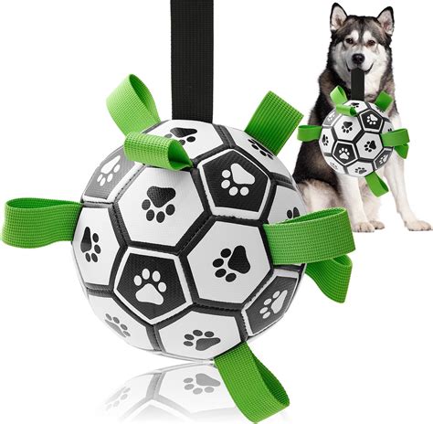 Pet Supplies : PETART Dog Toys,Rubber Dog Soccer Ball Toy - Interactive ...