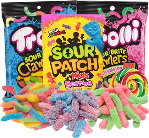Amazon.com : Trolli Sour Brite Crawlers, Very Berry, Sour Gummy Worms ...