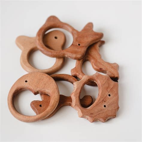 Dino & Seahorse Wooden Teethers-Pack of 2 – The Timber Tots