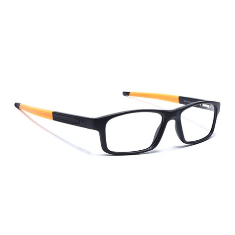 Voyage Active Black Rectangle Eyeglasses for Men & Women (6683MG5640-C ...