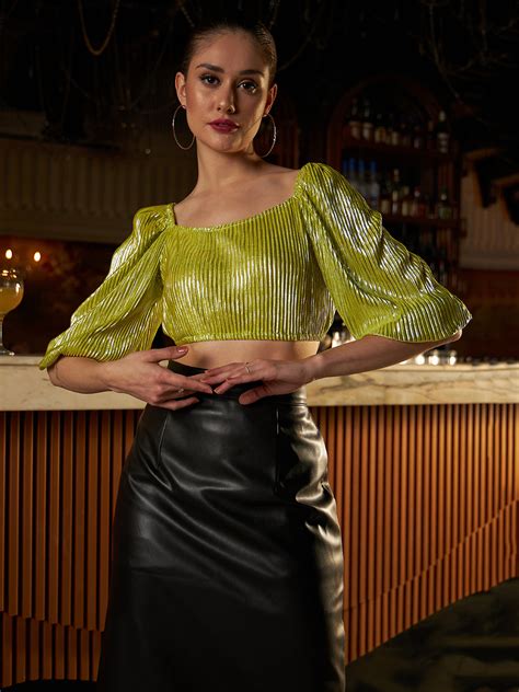 Athena Green Crop Regular Top – Athena Lifestyle