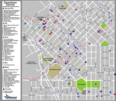 Map Of Denver Downtown