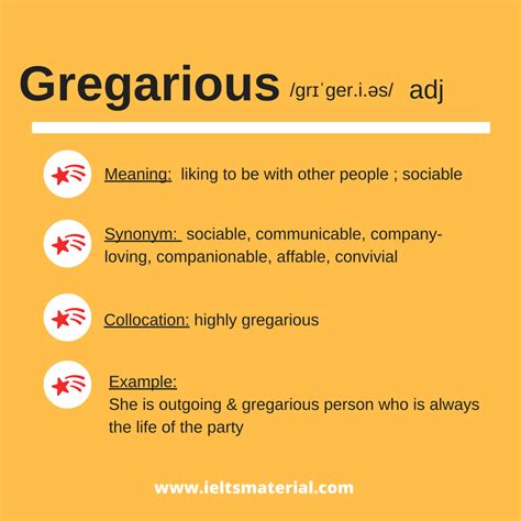 Gregarious - Academic Word of the Day for IELTS Speaking & Writing