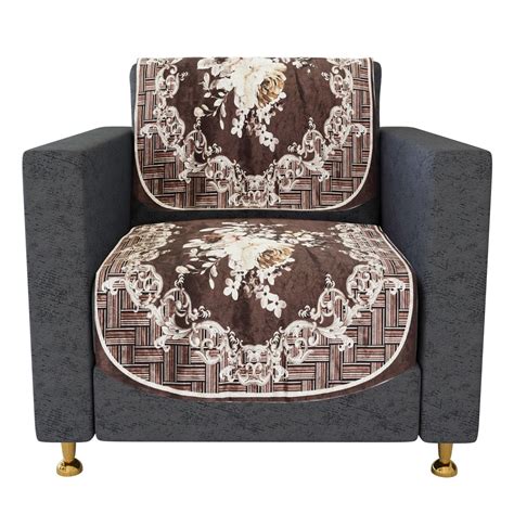 Kuber Industries Sofa Cover | Single Seater Sofa Slip Cover Set | Brown ...