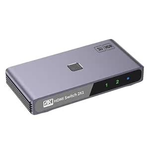 Etzin HDMI Switch 4k@60hz Splitter, Aluminum Bidirectional HDMI ...