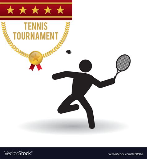 Tennis design sport icon isolated Royalty Free Vector Image