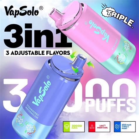 VapSolo Triple 30000 30.000 inhalaciones desechables 2% 5% Nicotina 10 ...