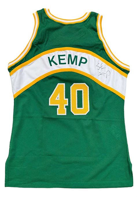 1994-95 Shawn Kemp Seattle Supersonics Game-Used & Autographed Jersey ...