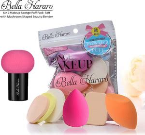 BELLA HARARO Makeup Beauty Blender & Powder Puff Pack with Mushroom ...