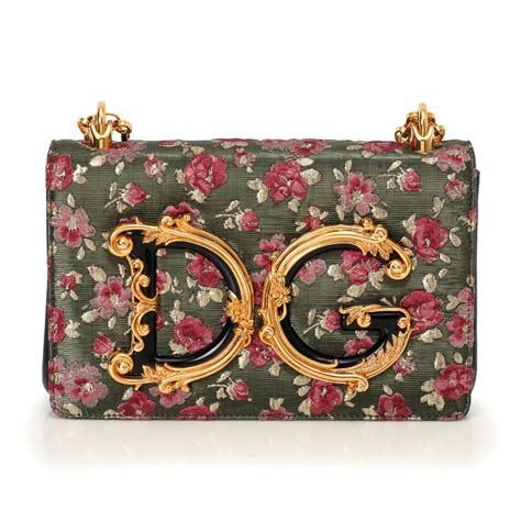 Shop Pre Owned Authentic Dolce & Gabbana Medium DG Girls Brocade ...