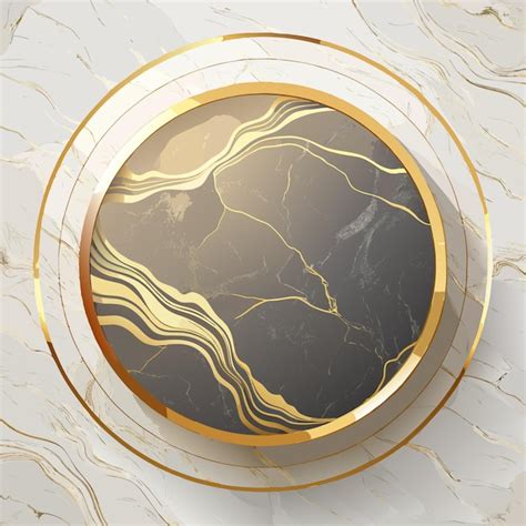 Realistic liquid marble background with gold | Premium AI-generated vector