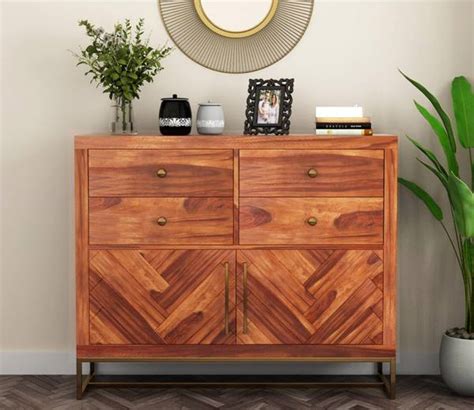 kusum handicrafts Sheesham Wood Cabinet with Multiple Storage Free ...