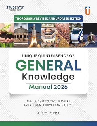 Unique General Knowledge Manual 2026 by J.K. Chopra GK Book In English ...