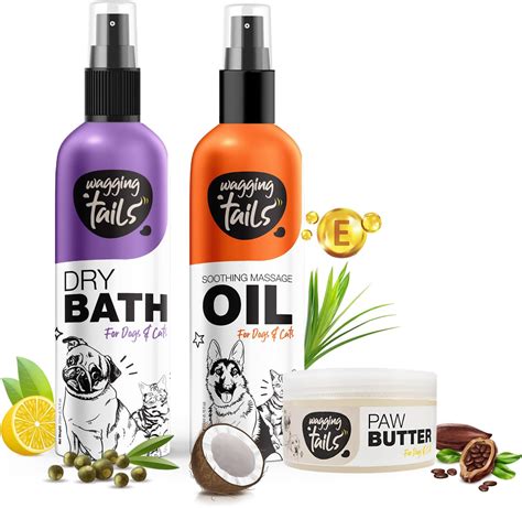 Buy Wagging Tails 5 In 1 Grooming Kit Combo For Pets Dog Shampoo 200Ml ...