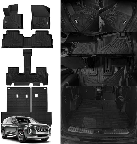 Amazon.com: NQOQN All Weather Floor Mats for Hyundai Palisade 2020-2023 ...