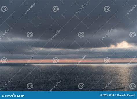 Beautiful Sunset Under the Dramatic Sky at the Salt Creek Beach, Dana ...