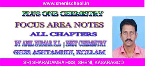 SHENIBLOG: PLUS ONE CHEMISTRY - FOCUS AREA BASED NOTES