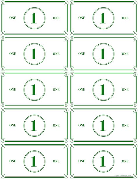 Fake Money Template Printable