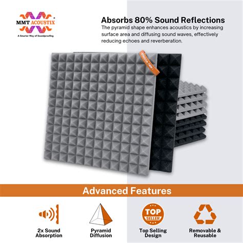 Affordable Pyramid 1" Acoustic Foam For Home Studio – MMT Acoustix