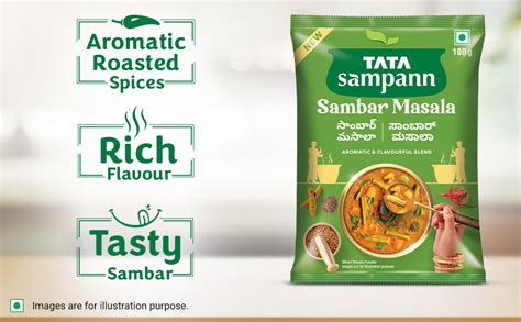 Tata Sampann Sambar Masala, Authentic Taste of South India, Aromatic ...