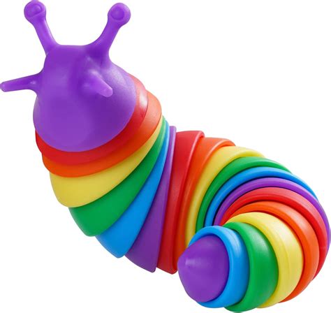 Buy NiToy Slug Fidget Toy, 3D Printed Multicolor Fidget Slug ...
