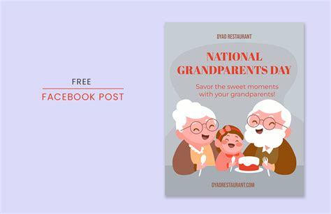 National Grandparents Day Facebook Vertical Post in Illustrator, JPEG ...