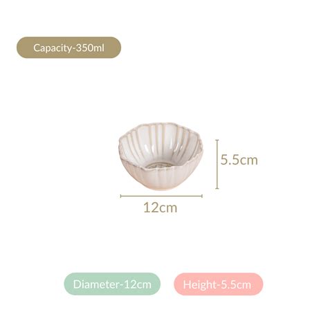 Stoneware Ivory Scallop Rimmed Soup Bowl Set Of 4 350ml Online ...