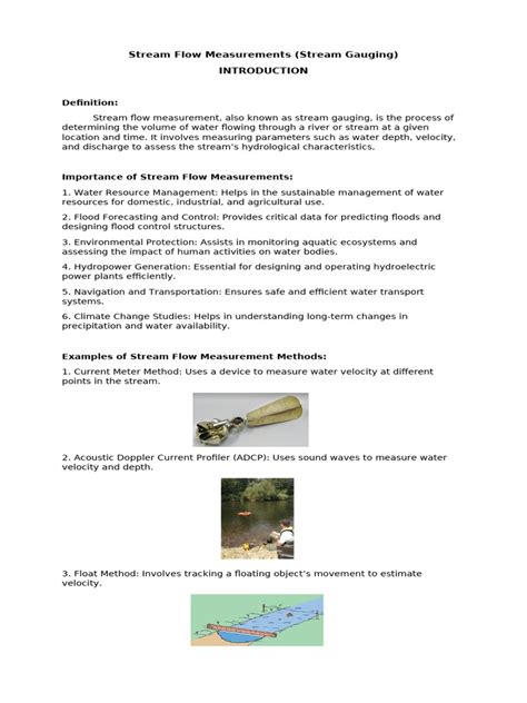 Image result for Stream Flow Measurement PDF