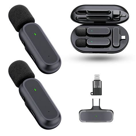 WRADER Wireless Lavalier Mic for Type C Mobiles and iPhone Mic for Rec ...