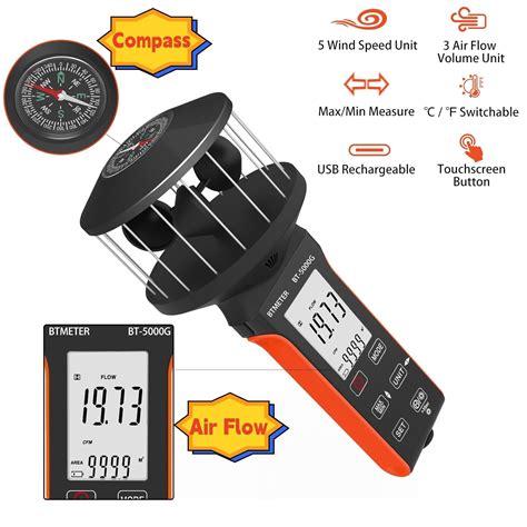BTMETER HVAC CFM Wind Meter, Handheld Anemometer India | Ubuy