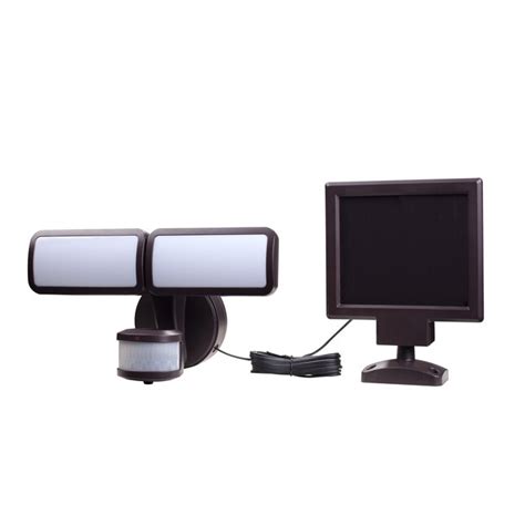 Utilitech 220-Degree 80-Wattage Equivalent Solar LED Bronze 2-Head ...