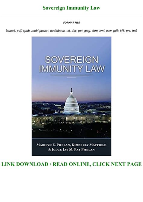 ~Read !Book Sovereign Immunity Law *Full Online