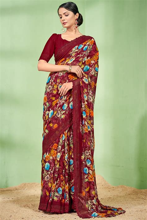 Georgette Sarees - Shop Georgette Sari Online at Best Prices in India ...