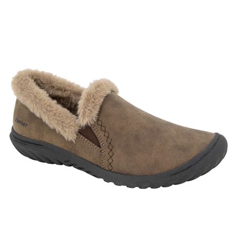 JSport Ladies' Faux Fur Lined Moccasin Women's Slip On Shoe - Walmart.com