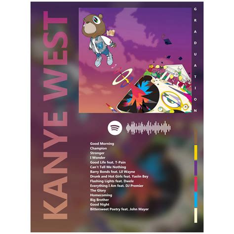 Plakat 40x30 okładka albumu Ye Kanye West GRADUATION raper takashi ...