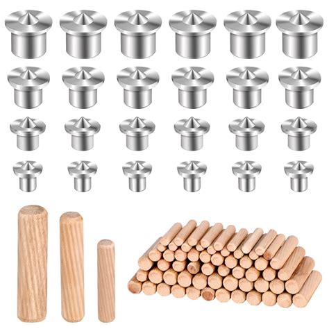 99 Pcs Woodworking Dowel Pin Set, Including 24 Pcs Dowel Centering Pins ...