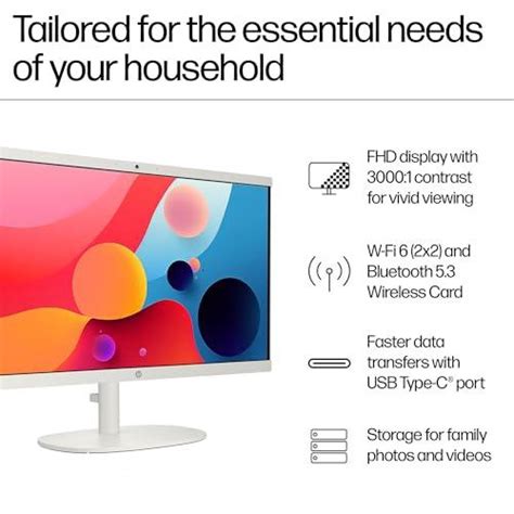 Hp All-In-One Desktop,Intel® Celeron -N100,21.45 Inch(54.5Cm),Fhd,Anti ...