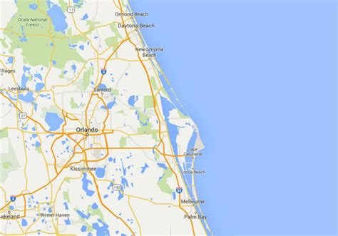 Map Of Florida Space Coast